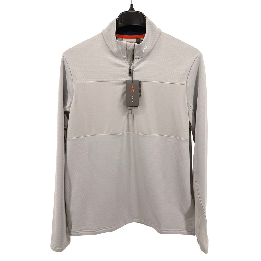 NEW KJUS Dane Midlayer Half-Zip Men 52|L Pullover Grey K00469 UPF50+ Performance
